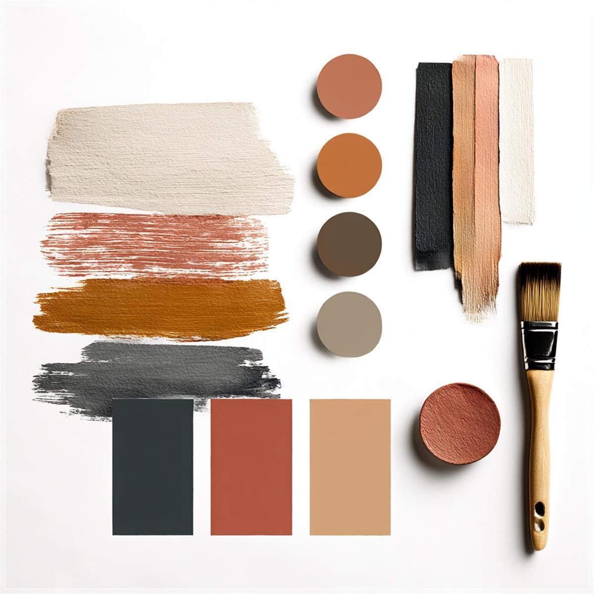 Bảng Màu Tối Giản Với Các Tông Màu Đất Mềm Mại...